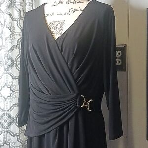 Thalia Sodi Faux Wrap Blak Dress Sz XL